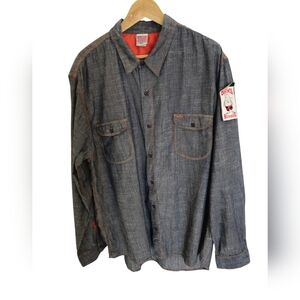 NWT Birdwell Beach Britches Men's Workwear Chambray Button  Shirt Size XXXL